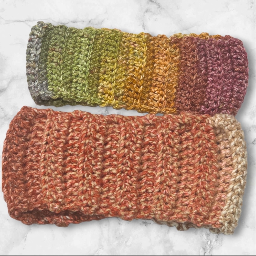 Winter Crochet Soft Stretch Cold Weather Handmade Headband Cozy  Ear Warmer- C6